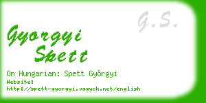 gyorgyi spett business card